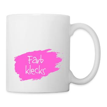 Farbklecks pink - Tasse - Weiß - Rechts