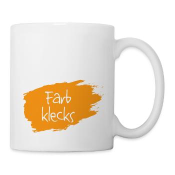 Farbklecks orange - Tasse - Weiß - Rechts
