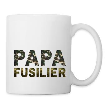 PAPA FUSILIER DOUBLE CAMOUFLAGE MILITAIRE - Mug blanc - blanc - Droite