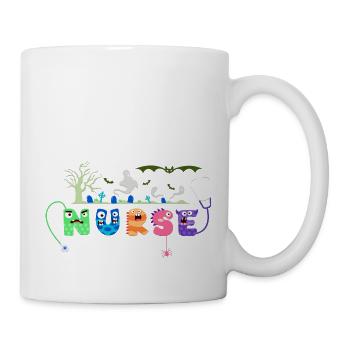 Halloween Nurse Nursing Cute Health Worker - Mug blanc - blanc - Droite