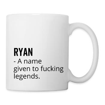 Ryan ein Name für verdammte Legenden - Tasse - Weiß - Rechts