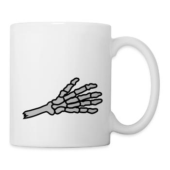 Hands reach severed hand - Mug - white - Right