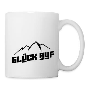 Glück auf Erzgebirge Berge - Tasse - Weiß - Rechts