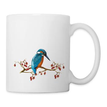 Bunter Vogel - Tasse - Weiß - Rechts