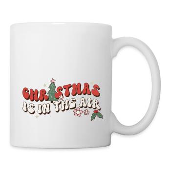Xmas is in t air Weihnachten Retro Weihnachtslied - Tasse - Weiß - Rechts
