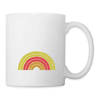 Paix Peacezeichen Flower Power Hippie Fleurs colorées - Mug blanc - blanc - Droite