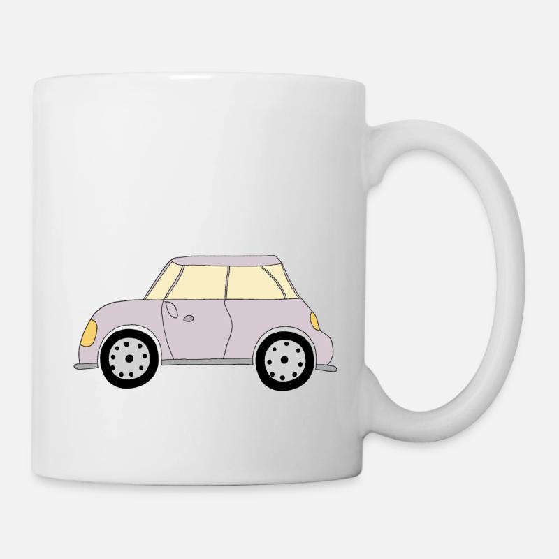 Voiture en violet vif - Mug blanc - blanc