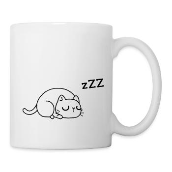 tired cat - Mug - white - Right