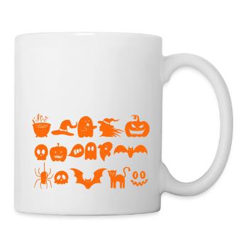 Witches, pumpkins, ghosts and bats - Mug - white - Right