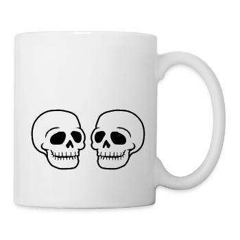 Team 2 Friends Skull - Mug - white - Right