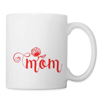Mom Mother with Rose - Mug - white - Right