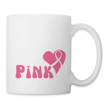 Retour la sensibilisation au cancer du sein rose - Mug blanc - blanc - Droite