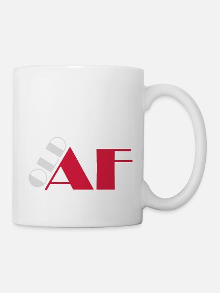 old AF Text Logo - Tasse - Weiß
