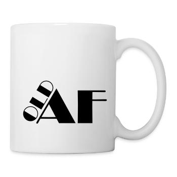 old AF Text Logo - Tasse - Weiß - Rechts