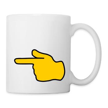 Emoji show left sketch color - Mug - white - Right