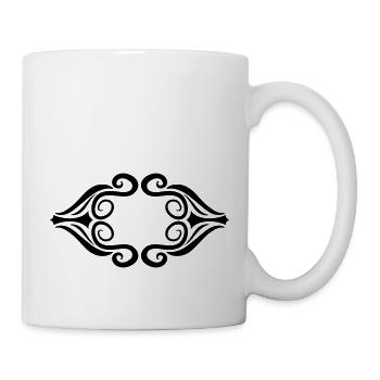 Cadre d’ornement artistique décoratif - Mug blanc - blanc - Droite
