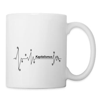 Herzschlag Kapitalist - Tasse - Weiß - Rechts