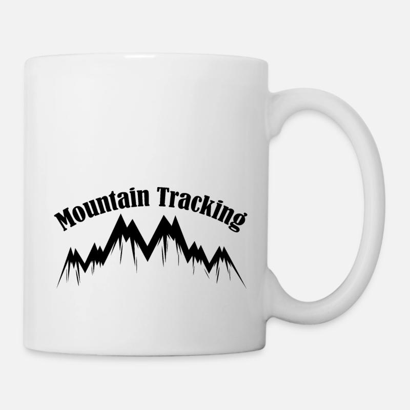 Mountain Tracking Black - Mug - white