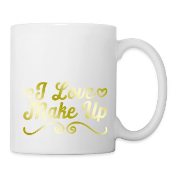 Ich liebe Make up - Tasse - Weiß - Rechts