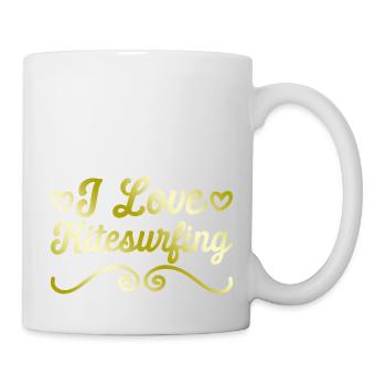 I love kitesurfing - Mug - white - Right