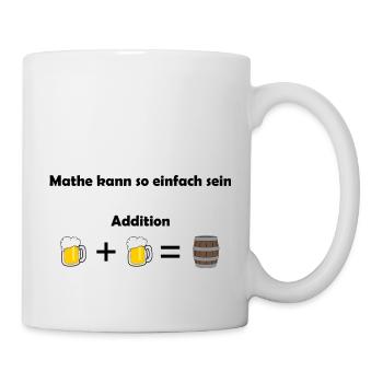 Bier-Mathematik - Addition kann so einfach sein - Tasse - Weiß - Rechts