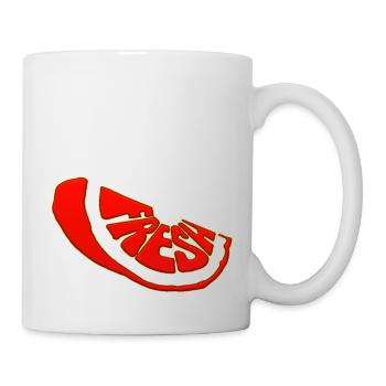 Frische frische süße Natur kühle Sommerfrüchte - Tasse - Weiß - Rechts