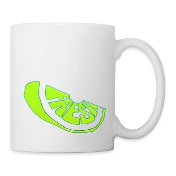 Frische frische süße Natur kühle Sommerfrüchte - Tasse - Weiß - Rechts