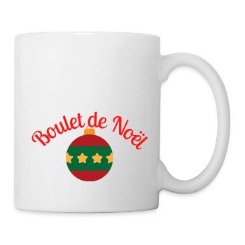 Tee-shirt de Noël | « Boulet de Noël » - Mug blanc - blanc - Droite