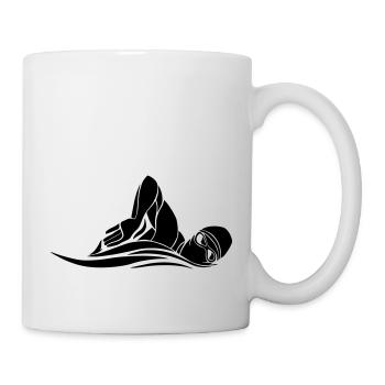 Schwimmer Tribal Swim Schwimmen - Tasse - Weiß - Rechts