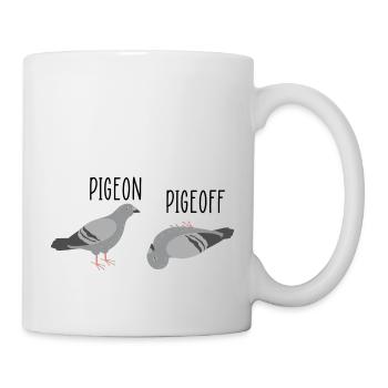 Pigeon Pigeoff - Bird Birdwatcher Birdwatching Pig - Tasse - Weiß - Rechts