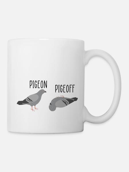 Pigeon Pigeoff - Ornithologue Ornithologue Cochon d’observation des oiseaux - Mug blanc - blanc