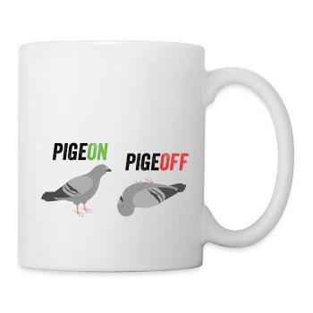 Pigeon Pigeoff - Ornithologue Ornithologue Cochon d’observation des oiseaux - Mug blanc - blanc - Droite
