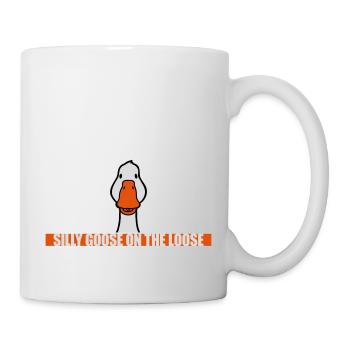 goose on the loose - Tasse - Weiß - Rechts