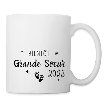 Bientôt grande sœur 2023 - Mug blanc - blanc - Droite