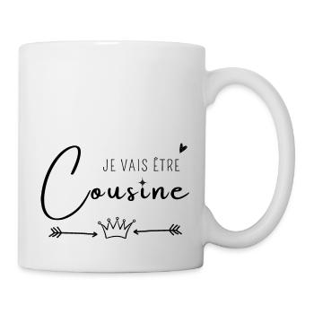 Je vais être cousine - Mug blanc - blanc - Droite