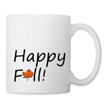 Happy Fall - Tasse - Weiß - Rechts