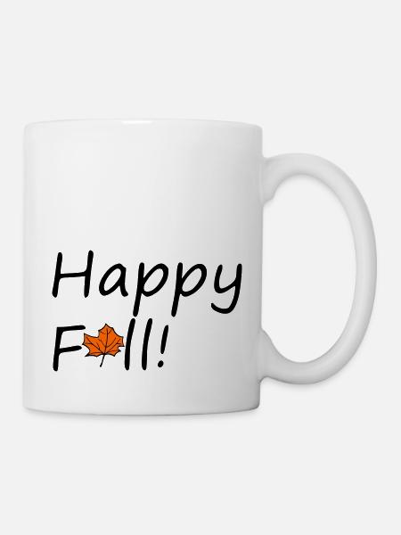 Happy Fall - Tasse - Weiß