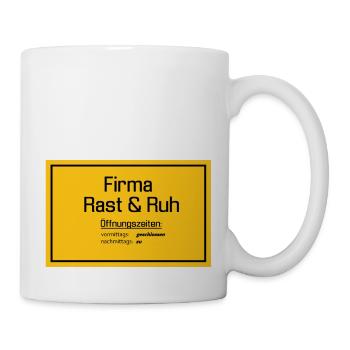 Firma Arbeit Ruhetag - Tasse - Weiß - Rechts