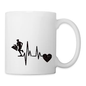 Plogging Geschenk Jogging Müll sammeln Ploggen - Tasse - Weiß - Rechts