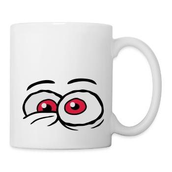 Comic Eyes Crazy Design - Mug - white - Right