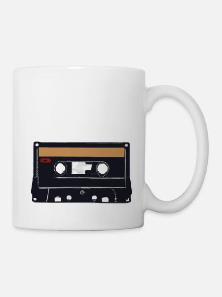 Kassette Retro Geschenkidee - Tasse - Weiß