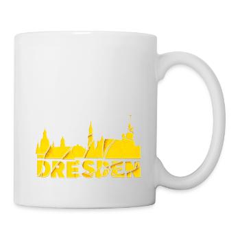 Dresden Germany City Font Skyline Broken - Mug - white - Right