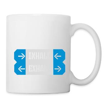 inhale exhale yoga Zitat - Tasse - Weiß - Rechts