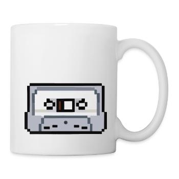 Cassette Idée cadeau rétro pixélisée - Mug blanc - blanc - Droite