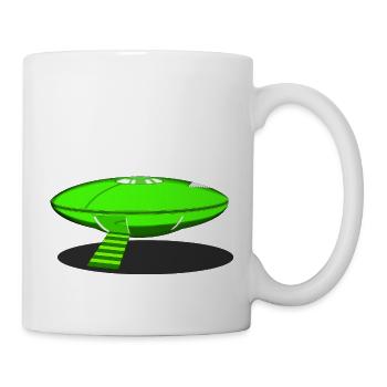 UFO Sports Grün von Area51 Paranormal Zeichnung 2022 - Tasse - Weiß - Rechts