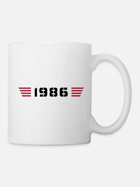 Année de naissance Anniversaire Né en - Fabriqué en 1986 - Mug blanc - blanc