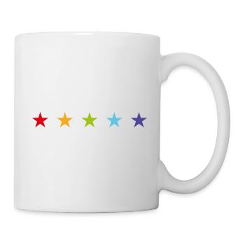 Die 5 fünf Sterne - Tasse - Weiß - Rechts