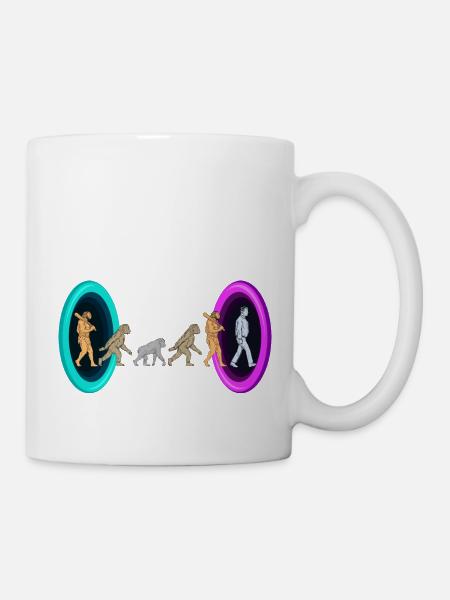 Evolution durch Portale - Tasse - Weiß
