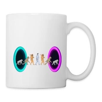 Evolution through portals - Mug - white - Right