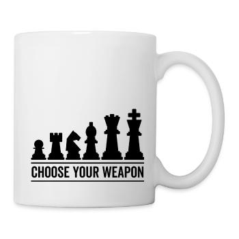 Wähle dein Waffenschach - Tasse - Weiß - Rechts